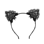 Chaîne de tête pour femmes avec bandeau en dentelle et oreilles de chat mignonnes