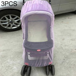 3 filets anti-moustiques pour poussette bébé de 150 cm, filet de protection sûr pour nourrissons, accessoires pour poussette, moustiquaire