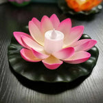 Lampe LED d'inondation 3 couleurs en forme de fleur de lotus artificielle flottante pour piscine extérieure et fête