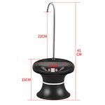 Distributeur d'eau automatique sans fil rechargeable par USB, pour seau de minerai, avec plateau et pompe, couleur noire