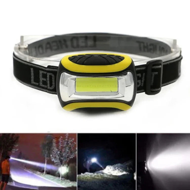 Lampe frontale extérieure COB LED lampe de poche 3 modes lampe frontale lampe torche pour vélo pêche