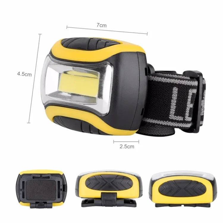 Lampe frontale extérieure COB LED lampe de poche 3 modes lampe frontale lampe torche pour vélo pêche