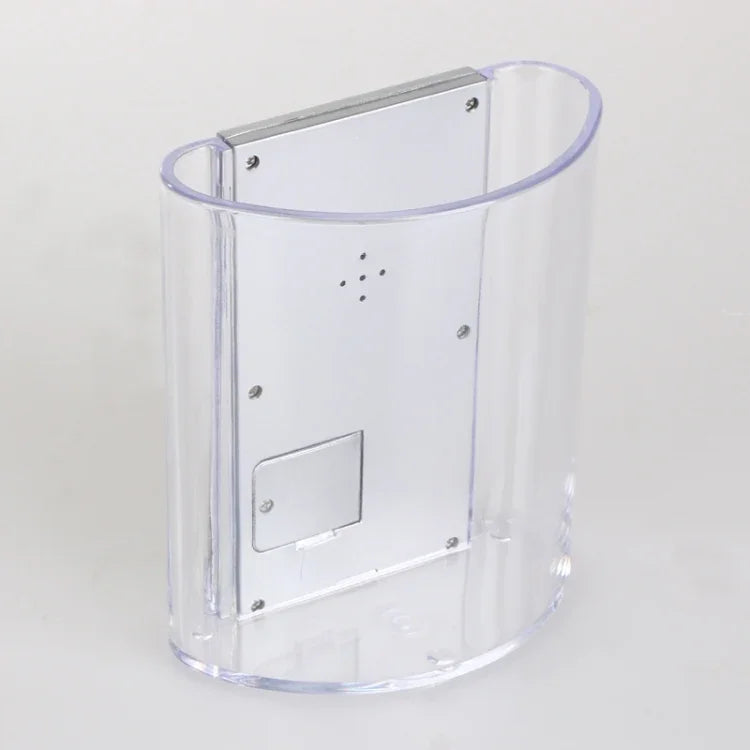Porte-crayon horloge de bureau transparente Horloge numérique de table de bureau amovible