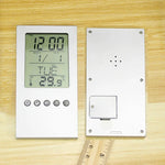 Porte-crayon horloge de bureau transparente Horloge numérique de table de bureau amovible