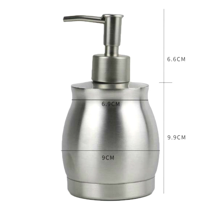 Bouteille de lotion en acier inoxydable Distributeur de savon liquide Bouteille de désinfectant pour les mains, 390 ml