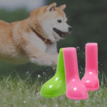 Lot de 4 bottes de pluie imperméables et antidérapantes pour chien, tailles S, M et L.