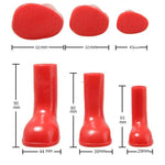 Lot de 4 bottes de pluie imperméables et antidérapantes pour chien, tailles S, M et L.