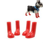 Lot de 4 bottes de pluie imperméables et antidérapantes pour chien, tailles S, M et L.