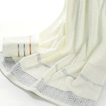 Set de 3 serviettes de bain en coton à carreaux