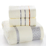 Set de 3 serviettes de bain en coton à carreaux