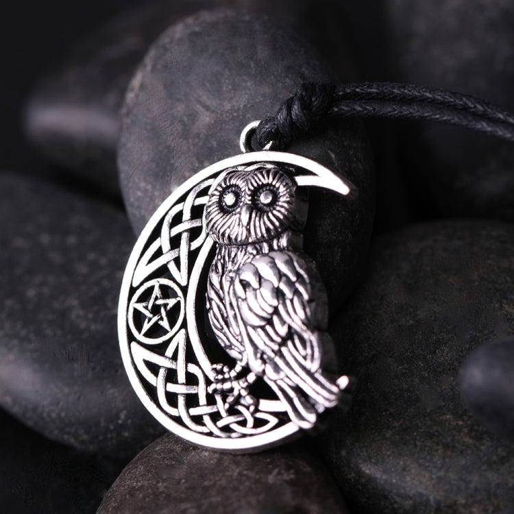 Collier de couple hibou, grande sagesse, argent vieilli, or vieilli, plaqué argent antique, plaqué or antique