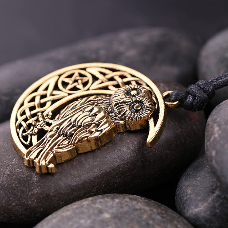 Collier de couple hibou, grande sagesse, argent vieilli, or vieilli, plaqué argent antique, plaqué or antique