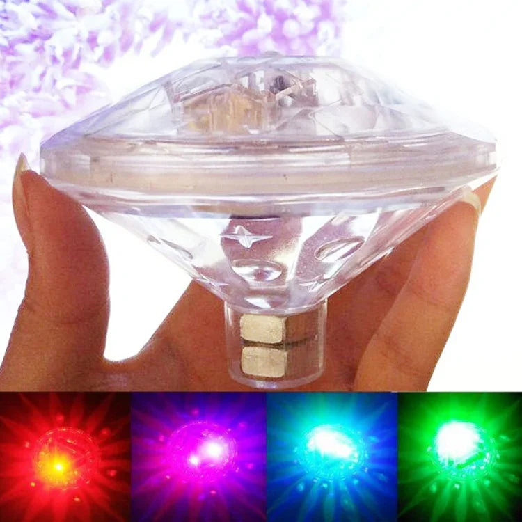 Spectacle de lumière de bain tendance, lampe lumineuse RVB LED étanche IP67 avec 7 modes de changement de couleur pour sous l'eau