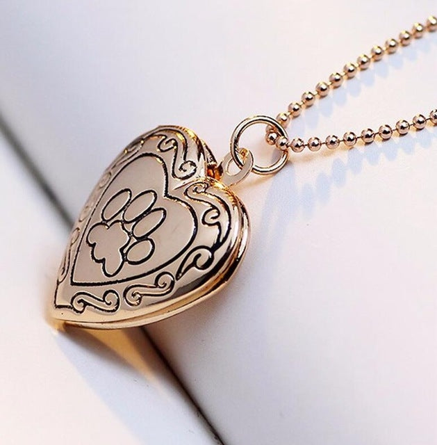 Pendentif de collier avec médaillon souvenir en forme de cœur à faire soi-même, doré, argenté