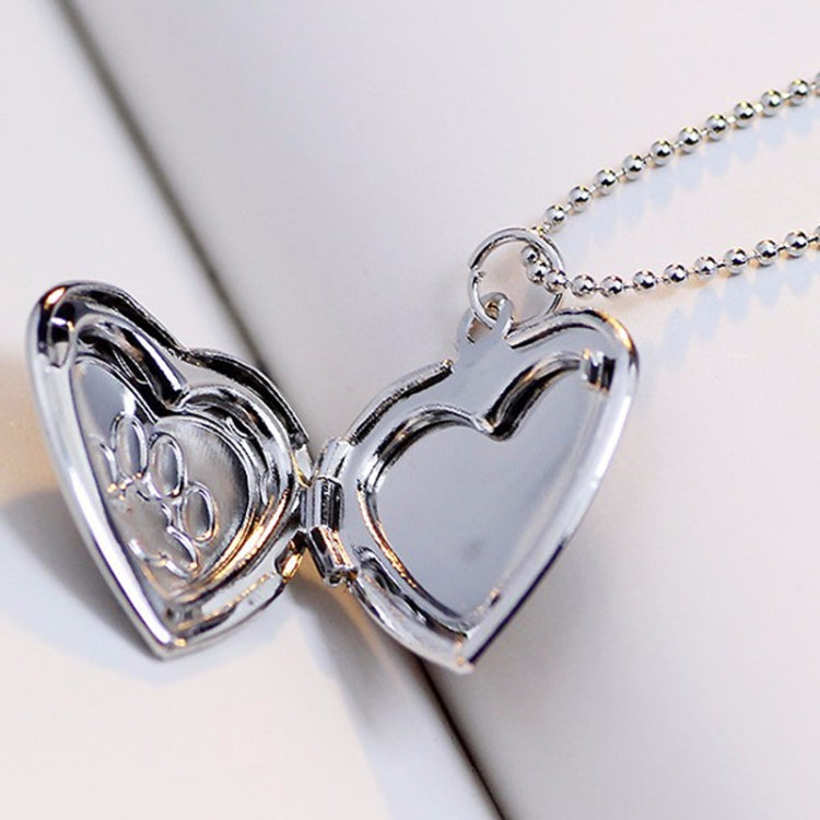 Pendentif de collier avec médaillon souvenir en forme de cœur à faire soi-même, doré, argenté