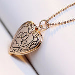Pendentif de collier avec médaillon souvenir en forme de cœur à faire soi-même, doré, argenté