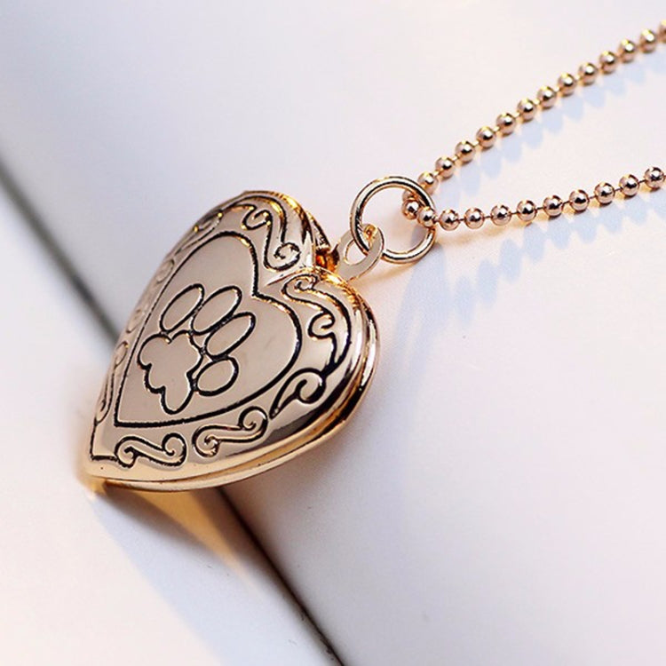 Pendentif de collier avec médaillon souvenir en forme de cœur à faire soi-même, doré, argenté