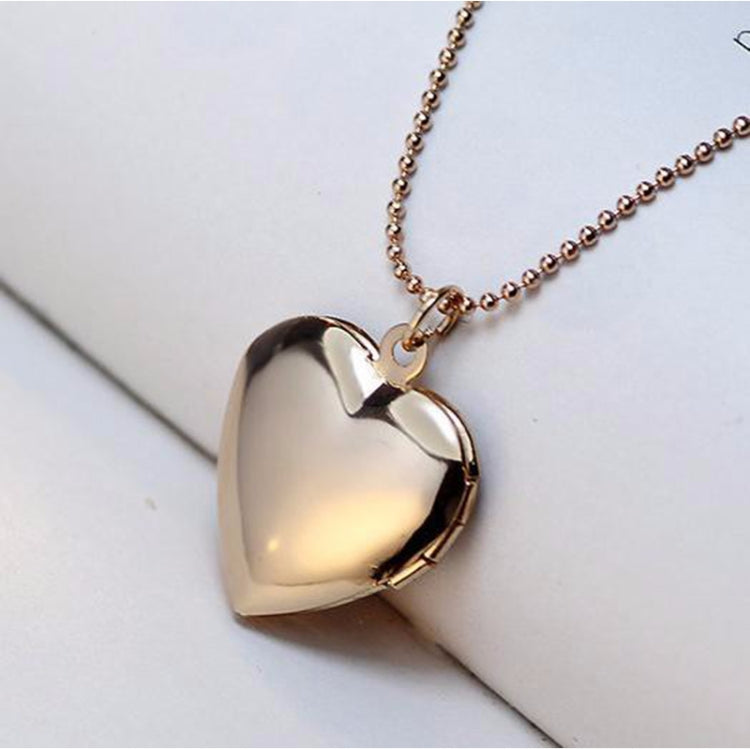 Pendentif de collier avec médaillon souvenir en forme de cœur à faire soi-même, doré, argenté