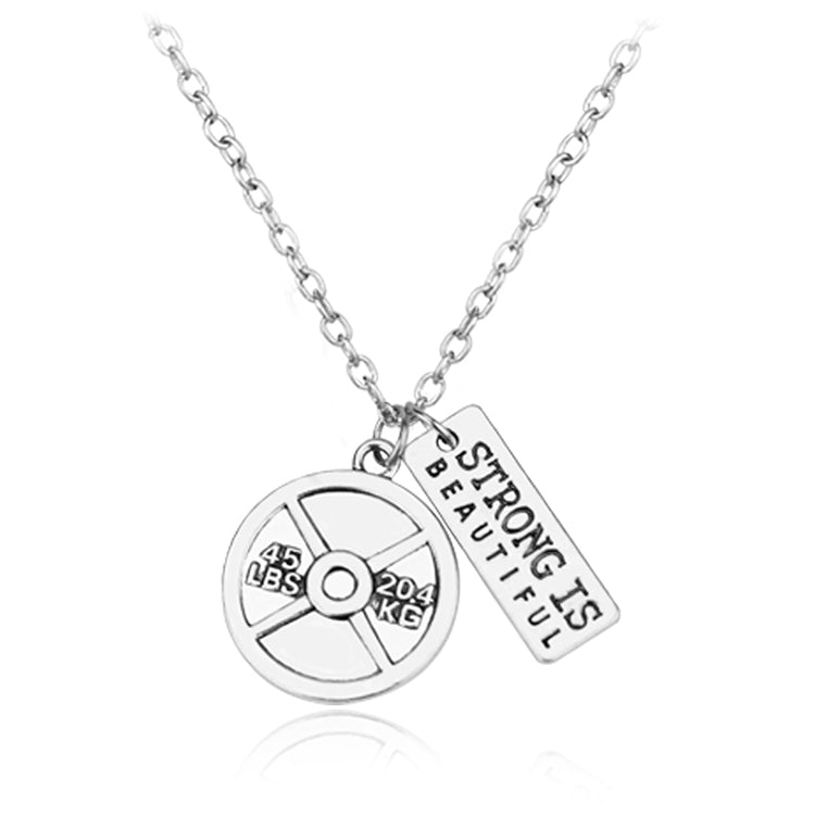 Collier Pendentif Haltère Barre de Sport Bijoux Amoureux Ami Musculation pour Hommes Femmes, N255, N251, N250, N253, N371, N252, N254