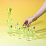 Set créatif de 7 pièces bouchons de bouteille de vin en silicone cactus + marque-verres à vin, bouchon de bouteille de vin 7 en 1