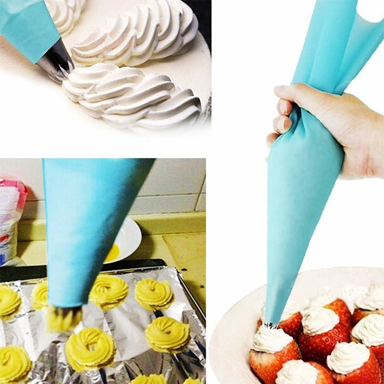 4 pièces en silicone glaçage tuyauterie crème pâtissière buse DIY outils de décoration de gâteaux, sac à douille (bleu), sac à douille (blanc), sac à douille (rose), sac à douille (vert)