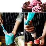 4 pièces en silicone glaçage tuyauterie crème pâtissière buse DIY outils de décoration de gâteaux, sac à douille (bleu), sac à douille (blanc), sac à douille (rose), sac à douille (vert)