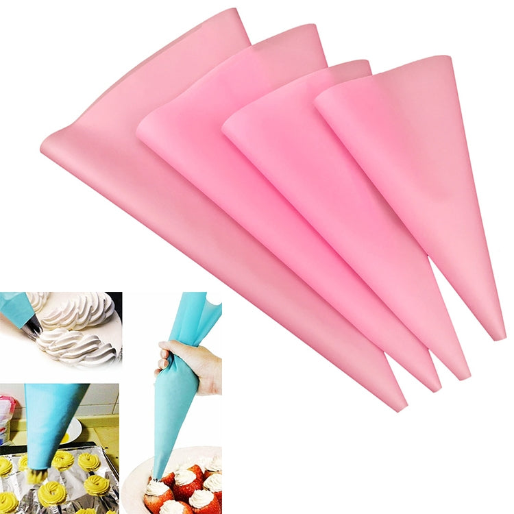 4 pièces en silicone glaçage tuyauterie crème pâtissière buse DIY outils de décoration de gâteaux, sac à douille (bleu), sac à douille (blanc), sac à douille (rose), sac à douille (vert)