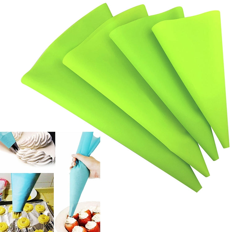 4 pièces en silicone glaçage tuyauterie crème pâtissière buse DIY outils de décoration de gâteaux, sac à douille (bleu), sac à douille (blanc), sac à douille (rose), sac à douille (vert)