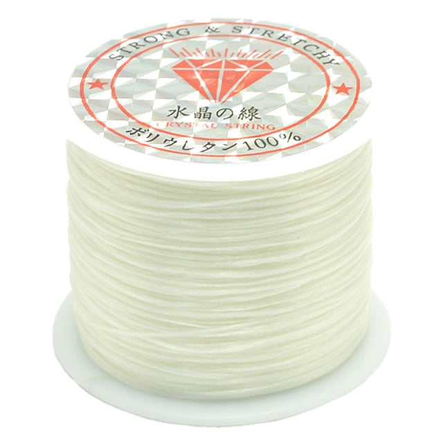50m/sac Cordon élastique rond 0,5 mm Fil/Cordon/Corde extensible pour la fabrication de colliers et de bracelets
