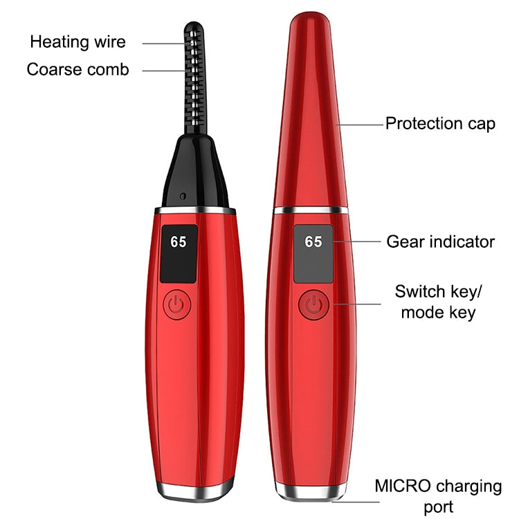 Recourbe-cils électrique Outil de beauté rechargeable, 380 mAh (rouge), 380 mAh (blanc)