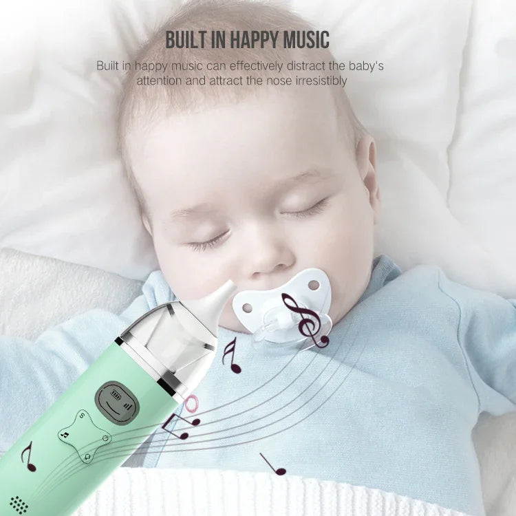 Aspirateur Nasal Musical pour Bébé, Nettoyeur Électrique de Mucus Nouveau-né