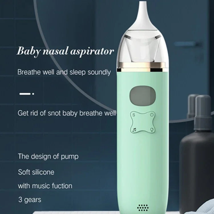 Aspirateur Nasal Musical pour Bébé, Nettoyeur Électrique de Mucus Nouveau-né