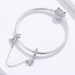 Chaîne de sécurité en argent S925, chat, pour bracelet DIY