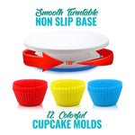 Ensemble de plateau tournant pour gâteau 106 pièces, outils de décoration de gâteau en acier inoxydable, 106 pièces/ensemble violet, 106 pièces/ensemble bleu