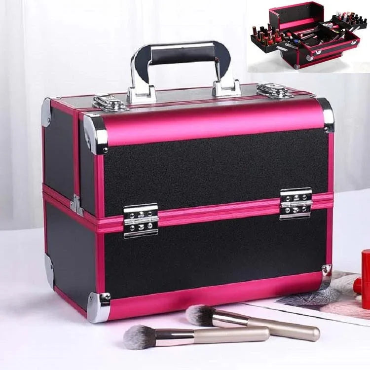 Trousse de Maquillage Professionnelle pour Salon de Beauté, Boîte à Outils de Manucure, Rouge Magique, Poudre de Corail, Noir Élégant, Poudre Noble, Noir Grande Taille, Rose Grande Taille