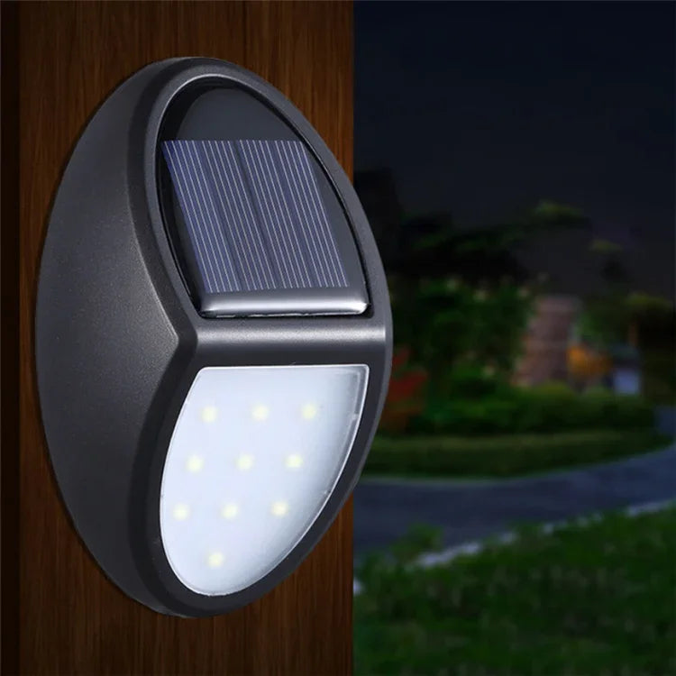 10 LED SMD 2835 Capteur de mouvement étanche IP65 à énergie solaire Lampe murale LED d'extérieur pour cour