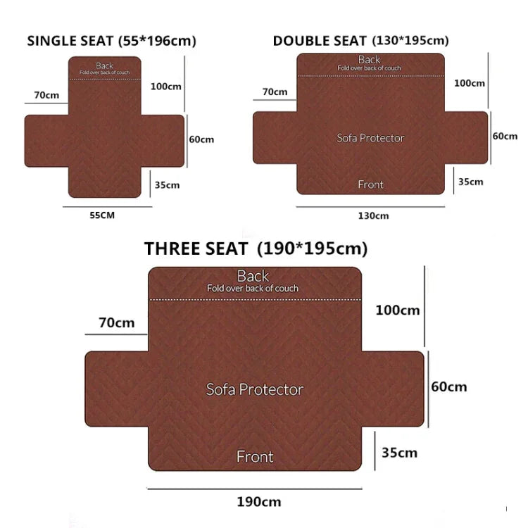 Housses de canapé réversibles lavables en machine, tapis protecteur antidérapant pour fauteuil inclinable, pour chiens et chats, 55x196cm, 130x196cm, 190x196cm
