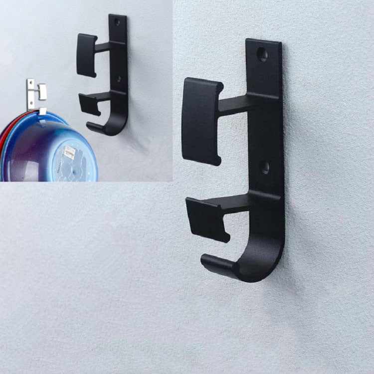 Accroche créative pour lavabo mural, noir sable (ruban adhésif double face)