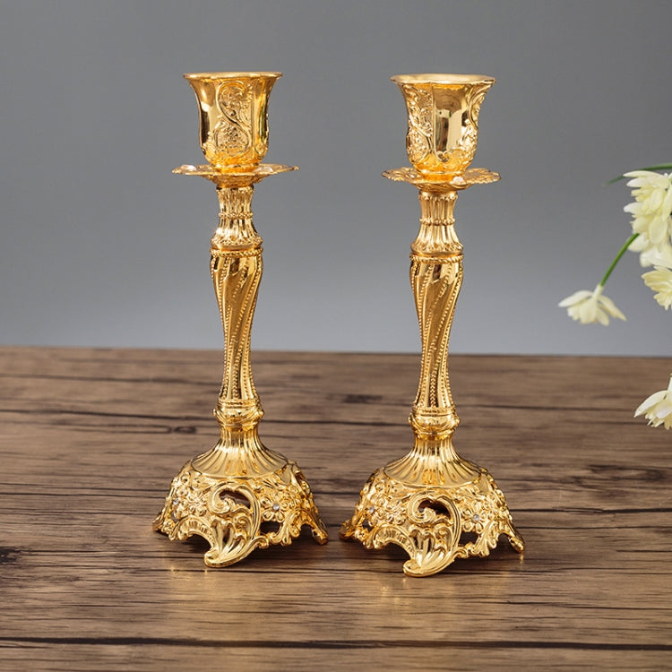Deux PCS/Set Saphir Simple Dîner aux Chandelles Bougeoir Décoration Bougeoir de Mariage, 7.6X7.6X18.8cm