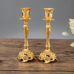 Deux PCS/Set Saphir Simple Dîner aux Chandelles Bougeoir Décoration Bougeoir de Mariage, 7.6X7.6X18.8cm
