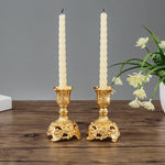 Deux PCS/Set Saphir Simple Dîner aux Chandelles Bougeoir Décoration Bougeoir de Mariage, 7.6X7.6X18.8cm