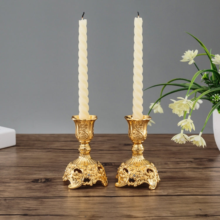 Deux PCS/Set Saphir Simple Dîner aux Chandelles Bougeoir Décoration Bougeoir de Mariage, 7.6X7.6X18.8cm