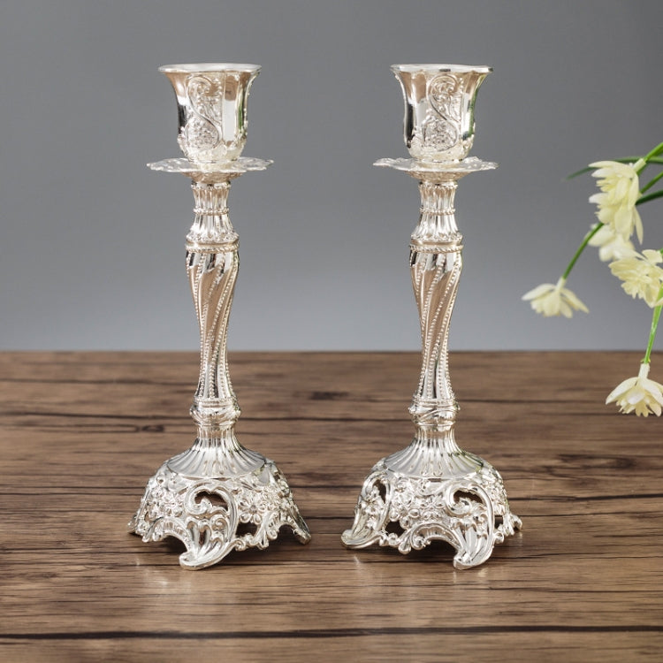 Deux PCS/Set Saphir Simple Dîner aux Chandelles Bougeoir Décoration Bougeoir de Mariage, 7.6X7.6X18.8cm