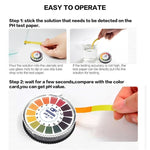Papier test PH 0-14 de 5 mètres Papier indicateur alcalin-acide pour test d'eau, urine, salive Kits d'analyse de mesure au papier de tournesol