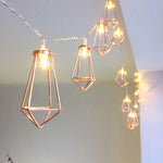 Guirlande lumineuse LED rétro en fer diamant 1,5m 10 LED décoration maison