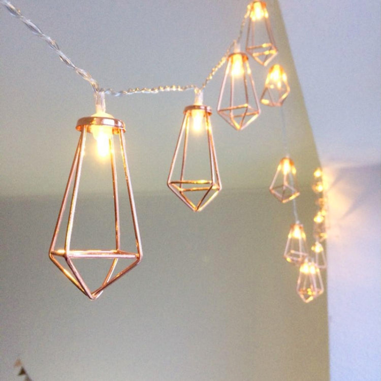 Guirlande lumineuse LED rétro en fer diamant 1,5m 10 LED décoration maison