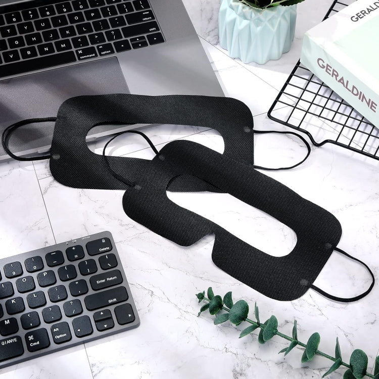 100 masques de protection hygiéniques noirs jetables pour casque VR 3D