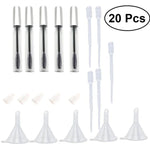 5 Tubes de Mascara Vides de 12 ml avec Bâtonnets à Cils + 5 Entonnoirs et Pipettes de Transfert pour Huile de Ricin, Kit de Conteneurs DIY