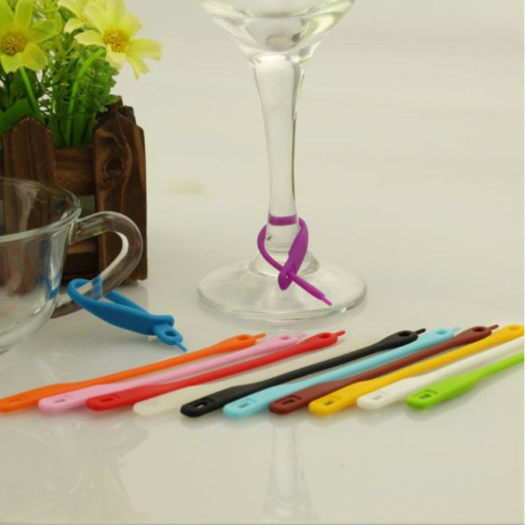 12 Marqueurs de Verre à Vin en Silicone Créatifs, Design Corde