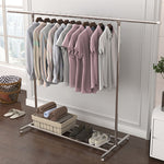 Étendoir télescopique 120-200cm, étagère de rangement extérieure/balcon, porte-vêtements en acier inoxydable à tringle unique, 120-200cm